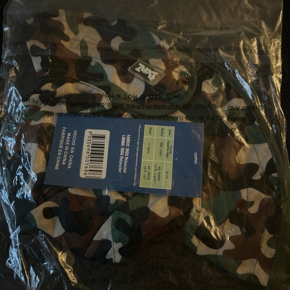 Baby Reversible Sun Hats with UPF 50+ Protection Camo